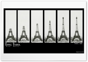 Eiffel Tower Construction HD Wide Wallpaper for Widescreen