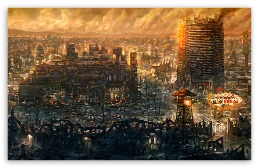 Fallout New Vegas Skyline wallpaper for Standard 4:3 5:4 Fullscreen UXGA XGA