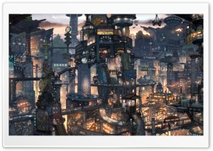 Fantasy City HD Wide Wallpaper for Widescreen