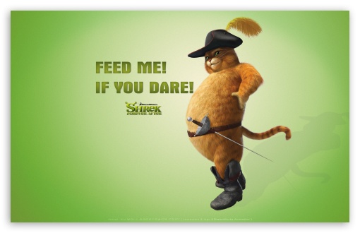 Feed Me If You Dare, Puss in Boots, Shrek Forever After HD wallpaper for Standard 4:3 5:4 Fullscreen UXGA XGA SVGA QSXGA SXGA ; Wide 16:10 5:3 Widescreen WHXGA WQXGA WUXGA WXGA WGA ; HD 16:9 High Definition WQHD QWXGA 1080p 900p 720p QHD nHD ; Other 3:2 DVGA HVGA HQVGA devices ( Apple PowerBook G4 iPhone 4 3G 3GS iPod Touch ) ; Mobile VGA WVGA iPhone iPad Phone - VGA QVGA Smartphone ( PocketPC GPS iPod Zune BlackBerry HTC Samsung LG Nokia Eten Asus ) WVGA WQVGA Smartphone ( HTC Samsung Sony Ericsson LG Vertu MIO ) HVGA Smartphone ( Apple iPhone iPod BlackBerry HTC Samsung Nokia ) ; Tablet 2 Android 3 DVGA HVGA HQVGA devices ( Apple PowerBook G4 iPhone 4 3G 3GS iPod Touch ) ;