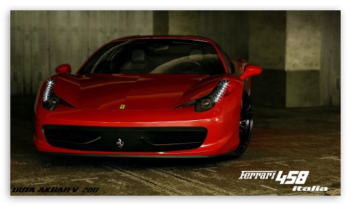 Ferrari 458 Italia 3D Max wallpaper for HD 16:9 High Definition WQHD QWXGA 1080p 900p 720p QHD nHD ;
