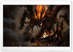 Fire Demon HD Wide Wallpaper for Widescreen