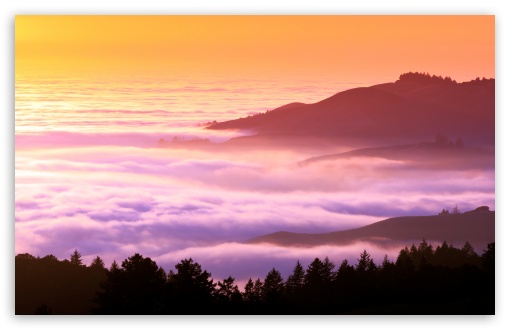 Foggy Hills HD wallpaper for HD 16:9 High Definition WQHD QWXGA 1080p 900p 720p QHD nHD ;