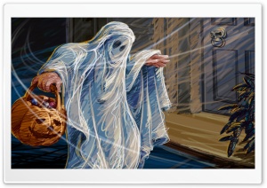 Ghost Trick Or Threat Hallowmas Halloween HD Wide Wallpaper for Widescreen