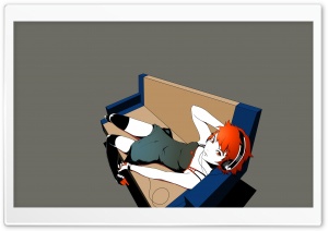 Girl Listening To Music   Anime HD Wide Wallpaper for Widescreen