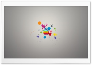 Glossy Apple Colorful Splash HD Wide Wallpaper for Widescreen