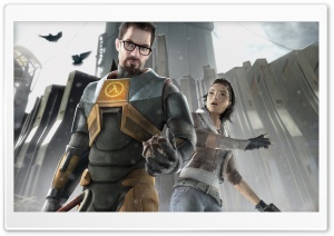 Half-Life 2 - Gordon and Alyx HD Wide Wallpaper for Widescreen