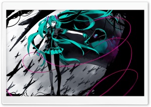 Hatsune Miku Vocaloid HD Wide Wallpaper for Widescreen