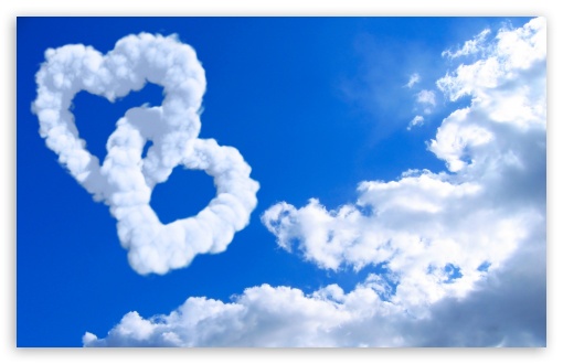 Heart Shaped Clouds HD wallpaper for Wide 16:10 Widescreen WHXGA WQXGA WUXGA WXGA ;