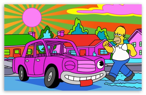 Homer Simpsons Stoned HD wallpaper for Wide 16:10 Widescreen WHXGA WQXGA WUXGA WXGA ;