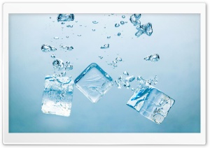 Ice Cubes - Bubbles HD Wide Wallpaper for Widescreen