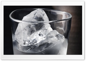 Ice In A Glass Of Water HD Wide Wallpaper for Widescreen