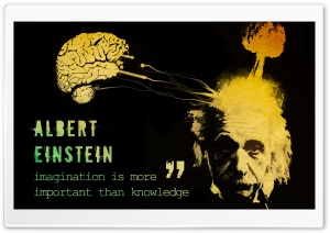 Imagination Is More Important Than Knowledge HD Wide Wallpaper for Widescreen