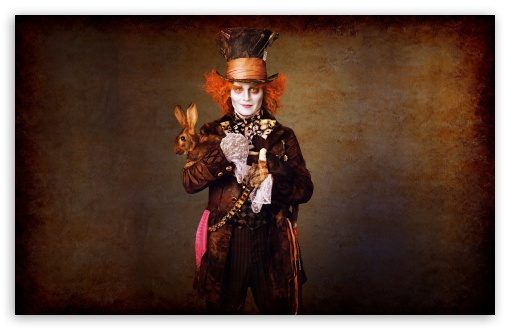 Johnny Depp In Alice In Wonderland HD wallpaper for Standard 4:3 5:4 Fullscreen UXGA XGA SVGA QSXGA SXGA ; Wide 16:10 5:3 Widescreen WHXGA WQXGA WUXGA WXGA WGA ; HD 16:9 High Definition WQHD QWXGA 1080p 900p 720p QHD nHD ; Other 3:2 DVGA HVGA HQVGA devices ( Apple PowerBook G4 iPhone 4 3G 3GS iPod Touch ) ; Mobile VGA WVGA iPhone iPad PSP Phone - VGA QVGA Smartphone ( PocketPC GPS iPod Zune BlackBerry HTC Samsung LG Nokia Eten Asus ) WVGA WQVGA Smartphone ( HTC Samsung Sony Ericsson LG Vertu MIO ) HVGA Smartphone ( Apple iPhone iPod BlackBerry HTC Samsung Nokia ) Sony PSP Zune HD Zen ; Tablet 2 Android ;