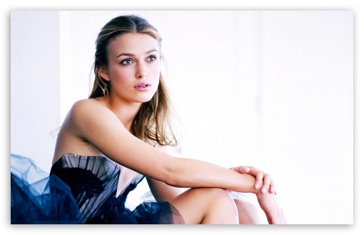 Keira Knightley In Blue Dress HD wallpaper for Wide 16:10 Widescreen WHXGA WQXGA WUXGA WXGA ;