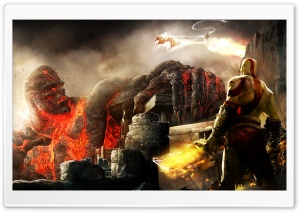 Kratos And Titan HD Wide Wallpaper for Widescreen
