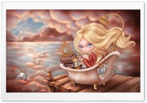 Letter In The Bottle HD Wide Wallpaper for Widescreen