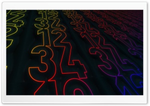 Light Numbers HD Wide Wallpaper for Widescreen