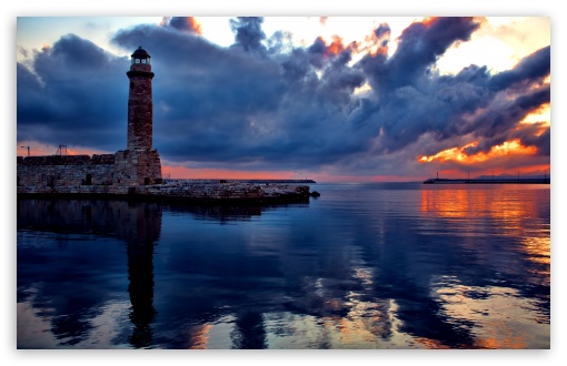Lighthouse At Sunset HD wallpaper for Wide 16:10 Widescreen WHXGA WQXGA WUXGA WXGA ;