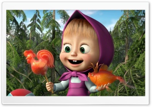 Masha And The Bear HD Wide Wallpaper for Widescreen