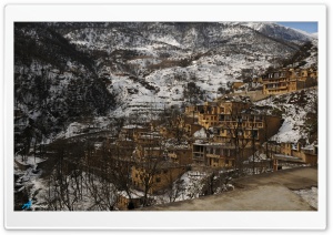 Masouleh Town, Iran - Winter HD Wide Wallpaper for Widescreen