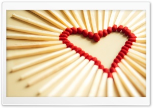 Matchsticks Heart HD Wide Wallpaper for Widescreen