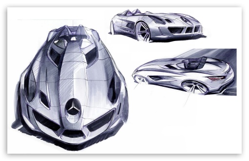 Mercedes Benz SLR Sketches HD wallpaper for Wide 16:10 5:3 Widescreen WHXGA WQXGA WUXGA WXGA WGA ; HD 16:9 High Definition WQHD QWXGA 1080p 900p 720p QHD nHD ; Mobile WVGA PSP - WVGA WQVGA Smartphone ( HTC Samsung Sony Ericsson LG Vertu MIO ) Sony PSP Zune HD Zen ;