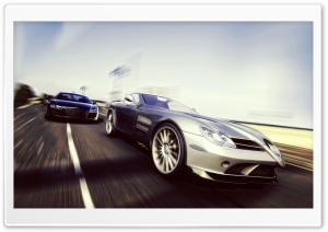 Mercedes Benz SLR vs Audi R8 HD Wide Wallpaper for Widescreen