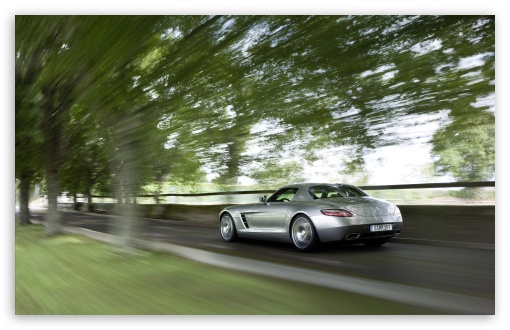 Mercedes Benz SLS AMG Rear View HD wallpaper for Wide 16:10 Widescreen WHXGA WQXGA WUXGA WXGA ;