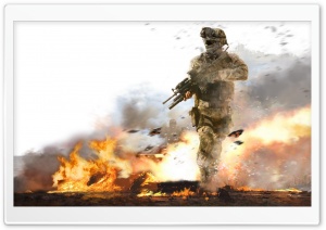 Modern Warfare 2 Fire HD Wide Wallpaper for Widescreen