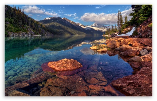 Mountain Lake With Clear Water HD wallpaper for Wide 16:10 Widescreen WHXGA WQXGA WUXGA WXGA ;