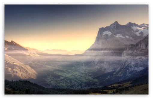 Mountain Valley View HD wallpaper for Wide 16:10 Widescreen WHXGA WQXGA WUXGA WXGA ;
