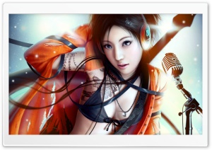 Music Girl HD Wide Wallpaper for Widescreen