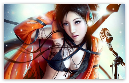 wallpaper music girl. 4 Music Girl wallpaper for