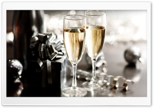 New Year's Eve Champagne HD Wide Wallpaper for Widescreen