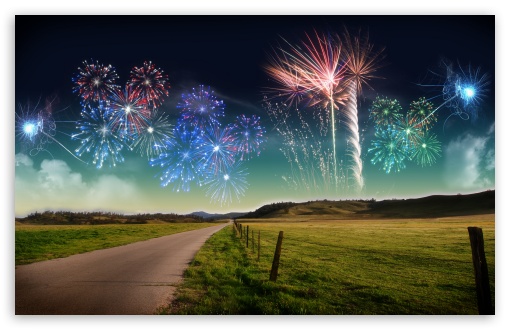 New Years New Zeland Fireworks wallpaper for Wide 16:10 5:3 Widescreen WHXGA