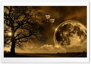 Night Sepia HD Wide Wallpaper for Widescreen
