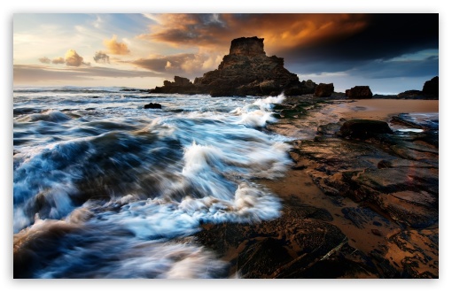 Ocean Waves HD wallpaper for Wide 16:10 Widescreen WHXGA WQXGA WUXGA WXGA ;