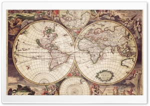 Old Earth Map HD Wide Wallpaper for Widescreen