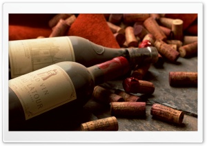 Old French Wine Bottles wallpaper