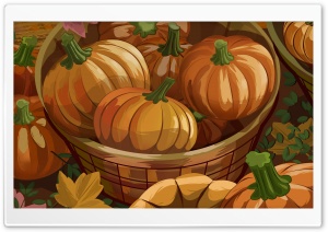 Orange Pumpkins Halloween Autumn HD Wide Wallpaper for Widescreen