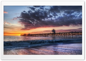 Pier Sunset HD Wide Wallpaper for Widescreen