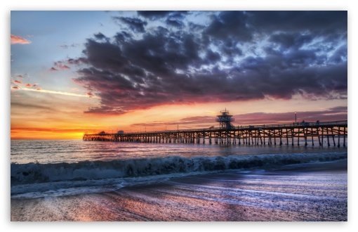 Pier Sunset wallpaper for Wide 16:10 Widescreen WHXGA WQXGA WUXGA WXGA ;
