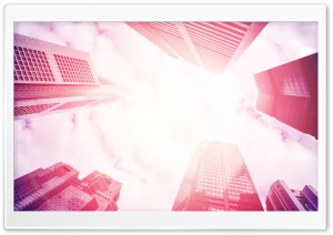 Pink Skyscrapers HD Wide Wallpaper for Widescreen