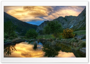 Pond - Gibbston, New Zealand HD Wide Wallpaper for Widescreen