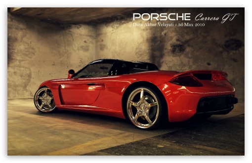 Porsche Carrera GT 3D Max wallpaper for HD 16:9 High Definition WQHD QWXGA 1080p 900p 720p QHD nHD ;