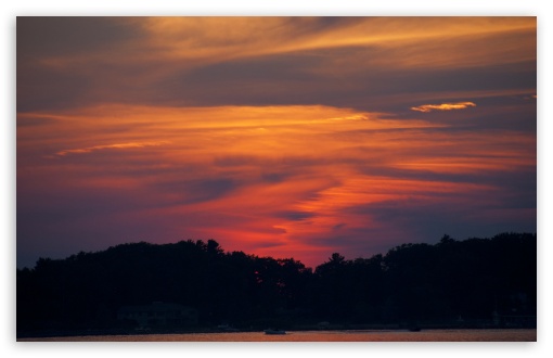 Portage Lake Sunset wallpaper for Wide 16:10 Widescreen WHXGA WQXGA WUXGA WXGA ;