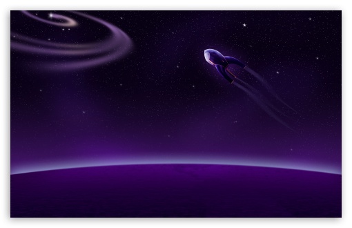 High Definition Wallpapers Of Space. Purple Rocket Into Space
