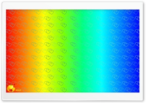 Rainbow Hearts HD Wide Wallpaper for Widescreen