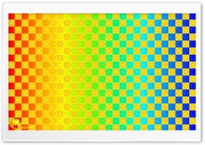 Rainbow Hearts Pattern HD Wide Wallpaper for Widescreen